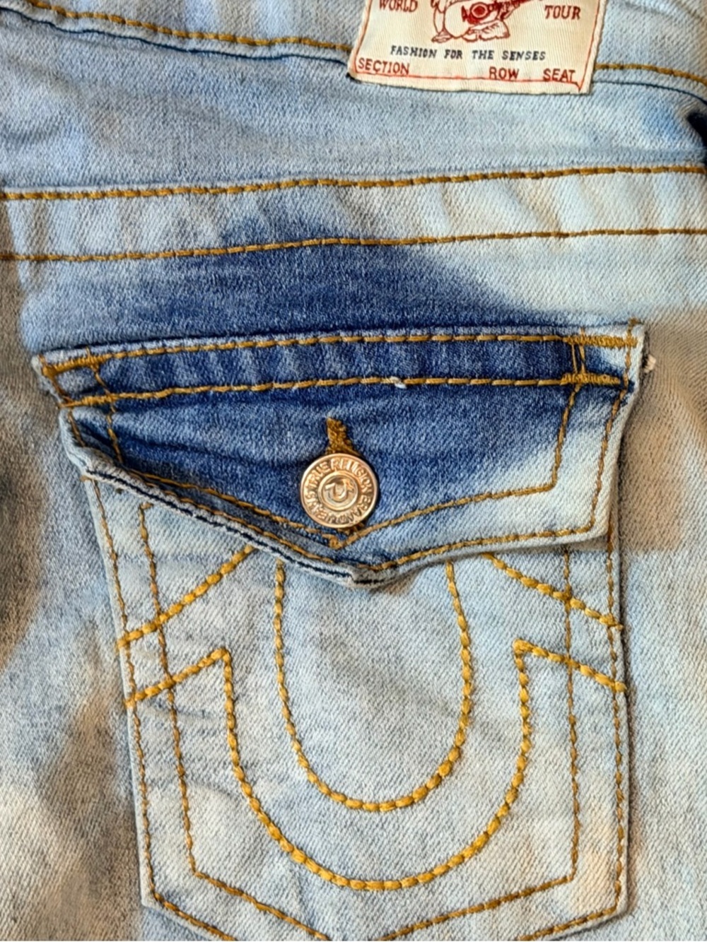 True Religion Ricky Relaxed Straight Cargo Jeans | Kids Size 10 🔥Unisex Fit - Picture 9 of 13